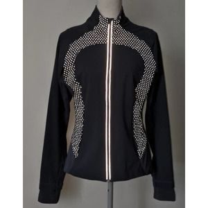 Lululemon Reflective Polka Dot Jacket In Charcoal Gray Size 6